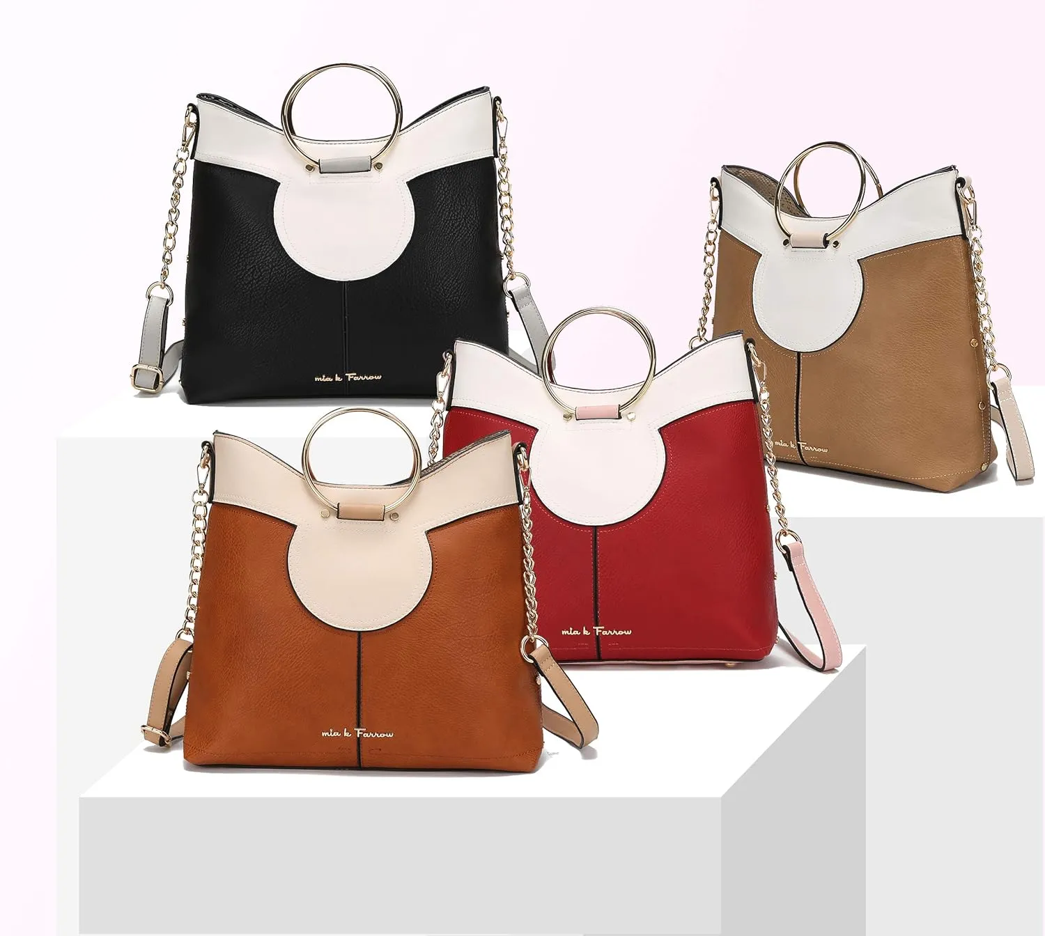MKF Collection Women's Satchel Bag,Vegan Leather Top Handle Shoulder Bag Handbag Purse by Mia K