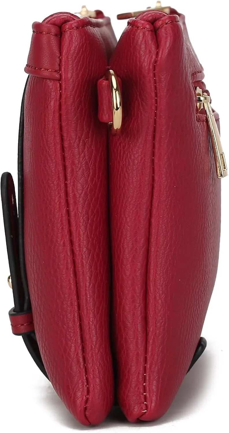 MKF Crossbody Bags for Women – PU Leather Lady Pocketbook Handbag – Side Messenger Purse, Shoulder Strap