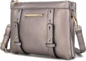 MKF Crossbody Bags for Women – PU Leather Lady Pocketbook Handbag – Side Messenger Purse, Shoulder Strap