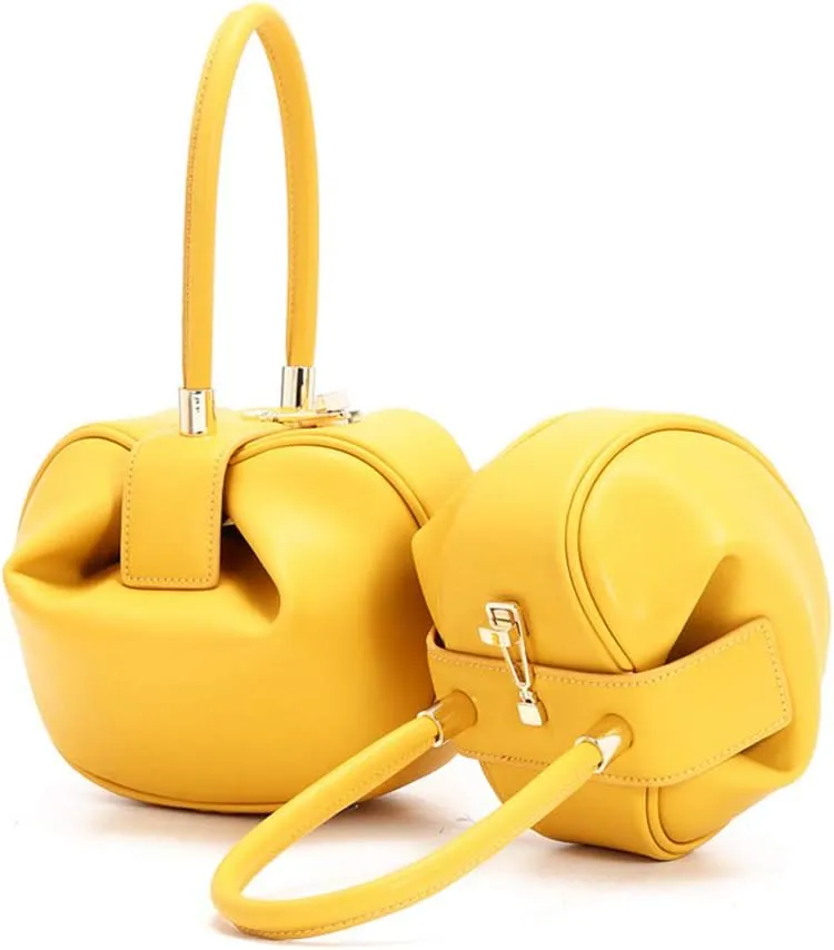 Mn&Sue Fashion Designer Women's Genuine Leather Top Handle Handbag Evening Bag Party Prom Wedding Purse
