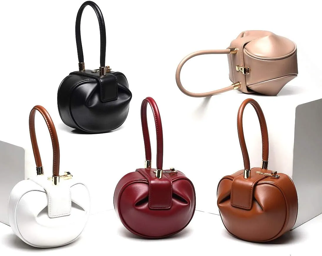 Mn&Sue Fashion Designer Women's Genuine Leather Top Handle Handbag Evening Bag Party Prom Wedding Purse