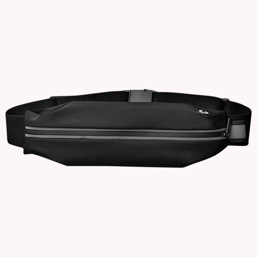 Mobile Phone Waist Bag Anti-Theft Running Belt Waist Pack Portable Adjustable Multifunctional for Outdoor Hiking (Black)