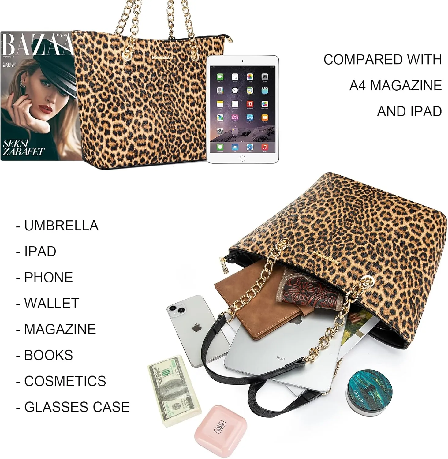 Montana West Tote Bag for Women Chain Top-handle Handbags