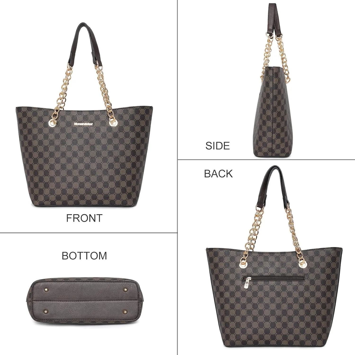 Montana West Tote Bag for Women Chain Top-handle Handbags