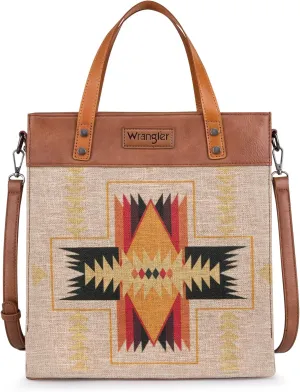 Montana West Wrangler Aztec Shoulder Bag Canvas Top Handle Handbags for Women