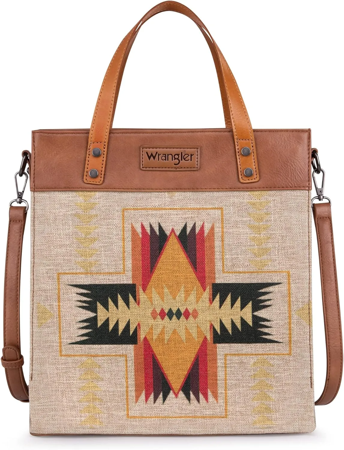 Montana West Wrangler Aztec Shoulder Bag Canvas Top Handle Handbags for Women