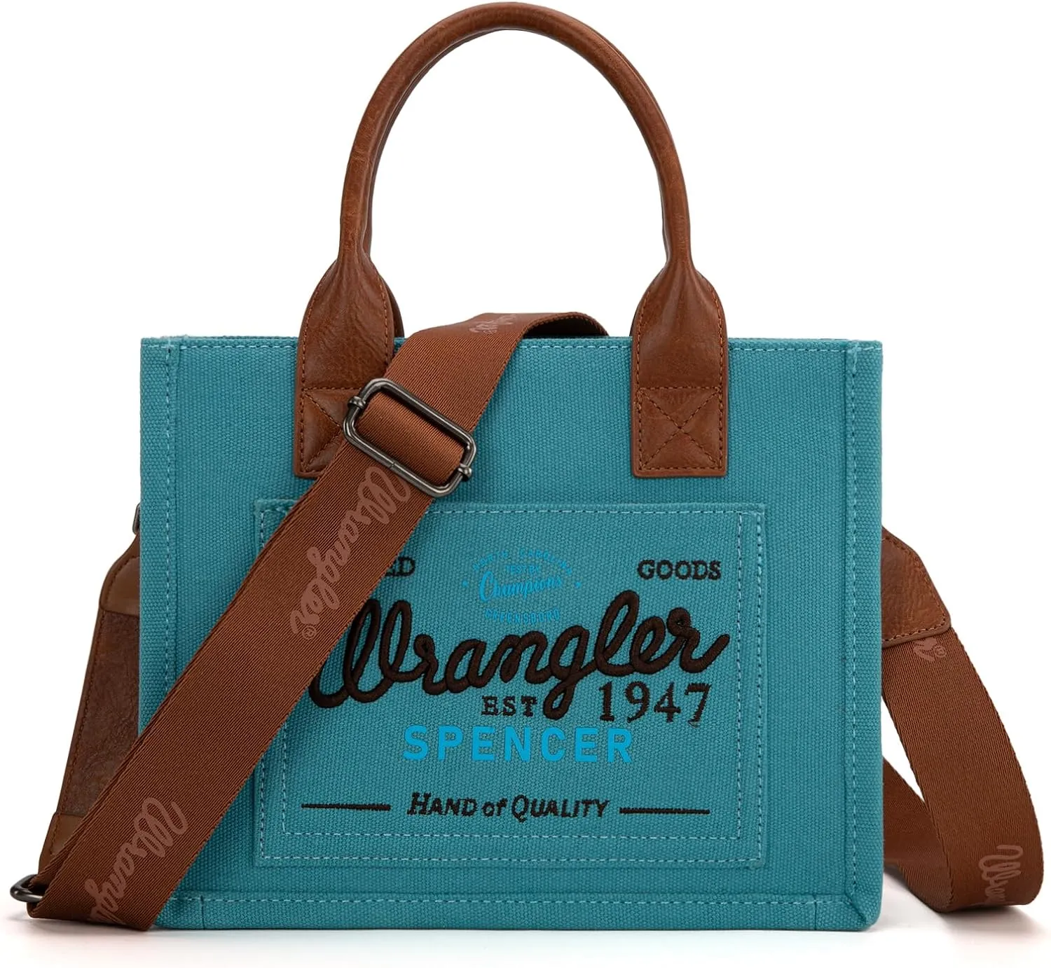 Montana West Wrangler Tote Bag for Women Retro Canvas Top Handle Purses and Handbags