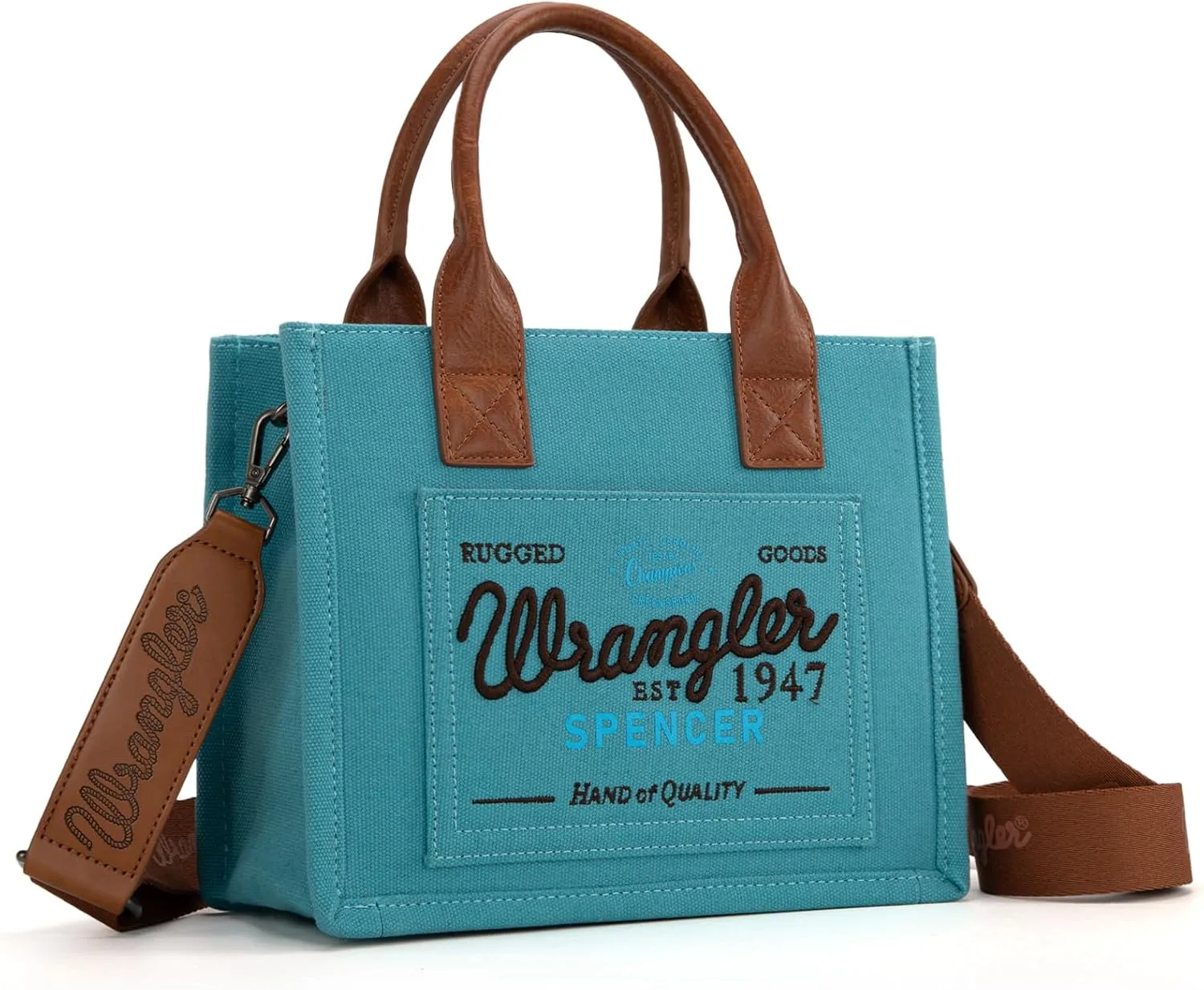 Montana West Wrangler Tote Bag for Women Retro Canvas Top Handle Purses and Handbags