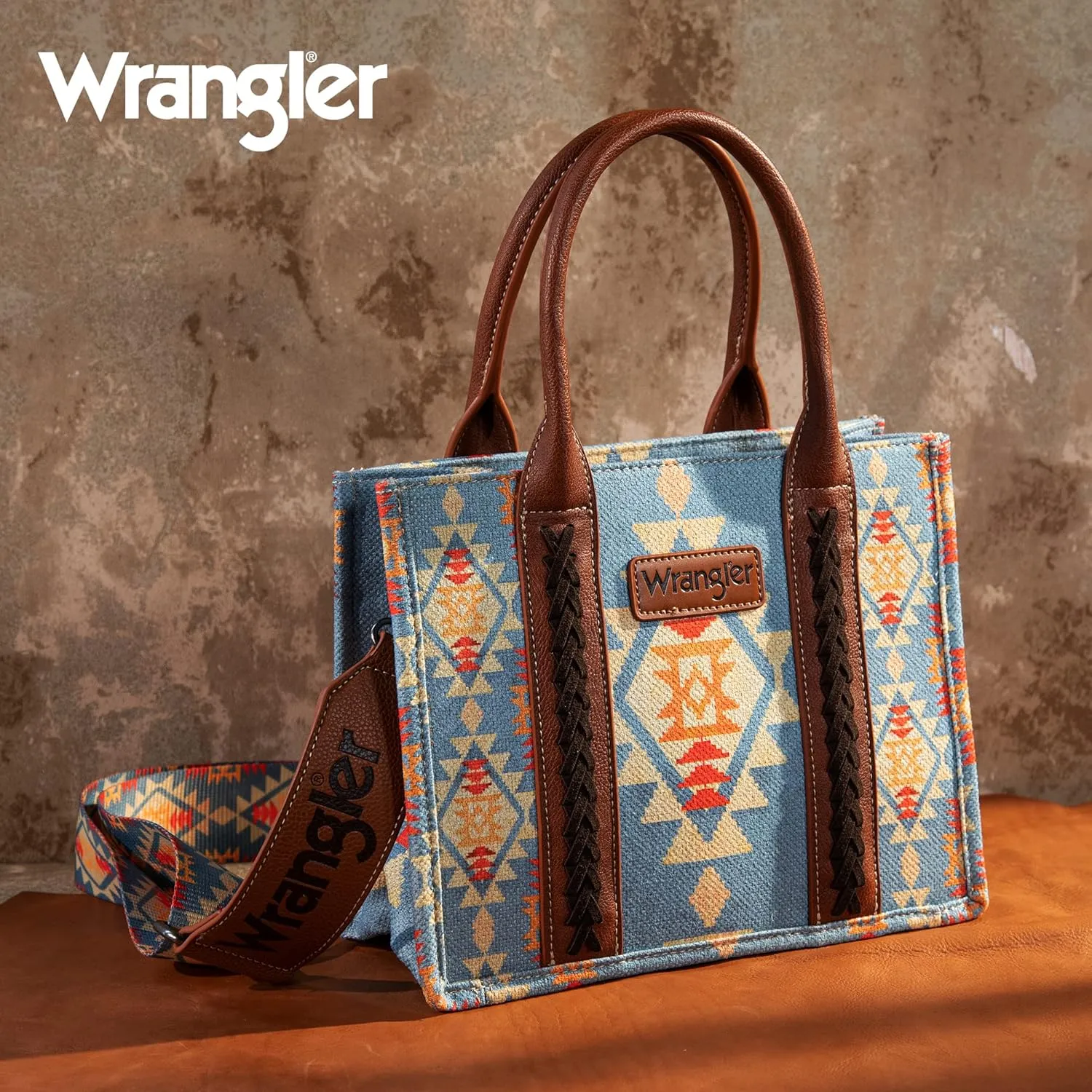 Montana West Wrangler Tote Bag for Women Western Shoulder Purses Boho Aztec Satchel Handbags