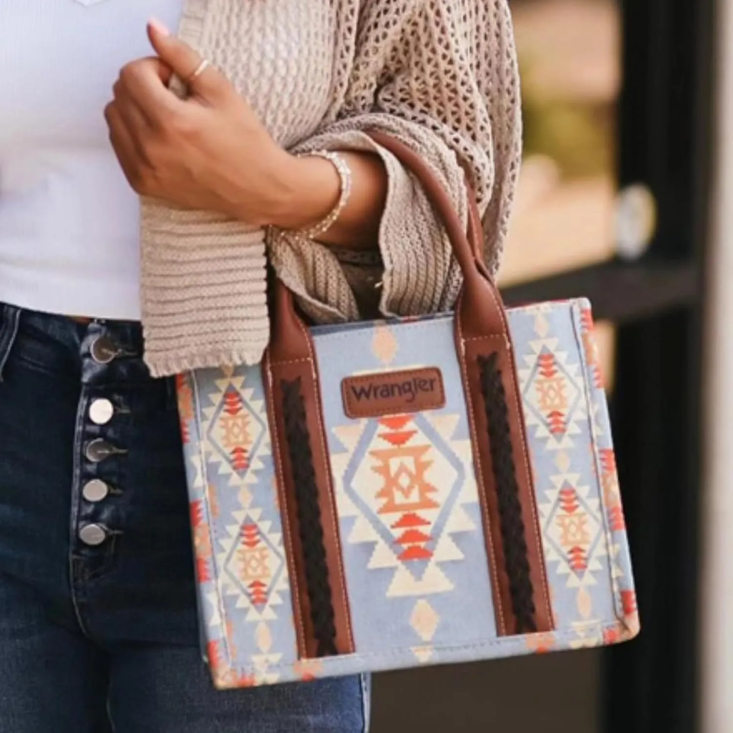 Montana West Wrangler Tote Bag for Women Western Shoulder Purses Boho Aztec Satchel Handbags