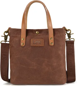 Montana West x Lee Tote Bag for Women Waxed Canvas Top Handle Handbags with Leather Handle and Strap