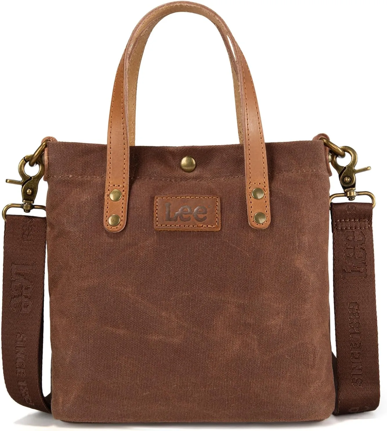 Montana West x Lee Tote Bag for Women Waxed Canvas Top Handle Handbags with Leather Handle and Strap