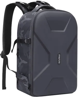 MOSISO Camera Backpack,DSLR/SLR/Mirrorless Photography Camera Bag Camouflage Waterproof Hardshell Case with Tripod Holder&Laptop Compartment Compatible with Canon/Nikon/Sony/DJI Mavic Drone, Gray