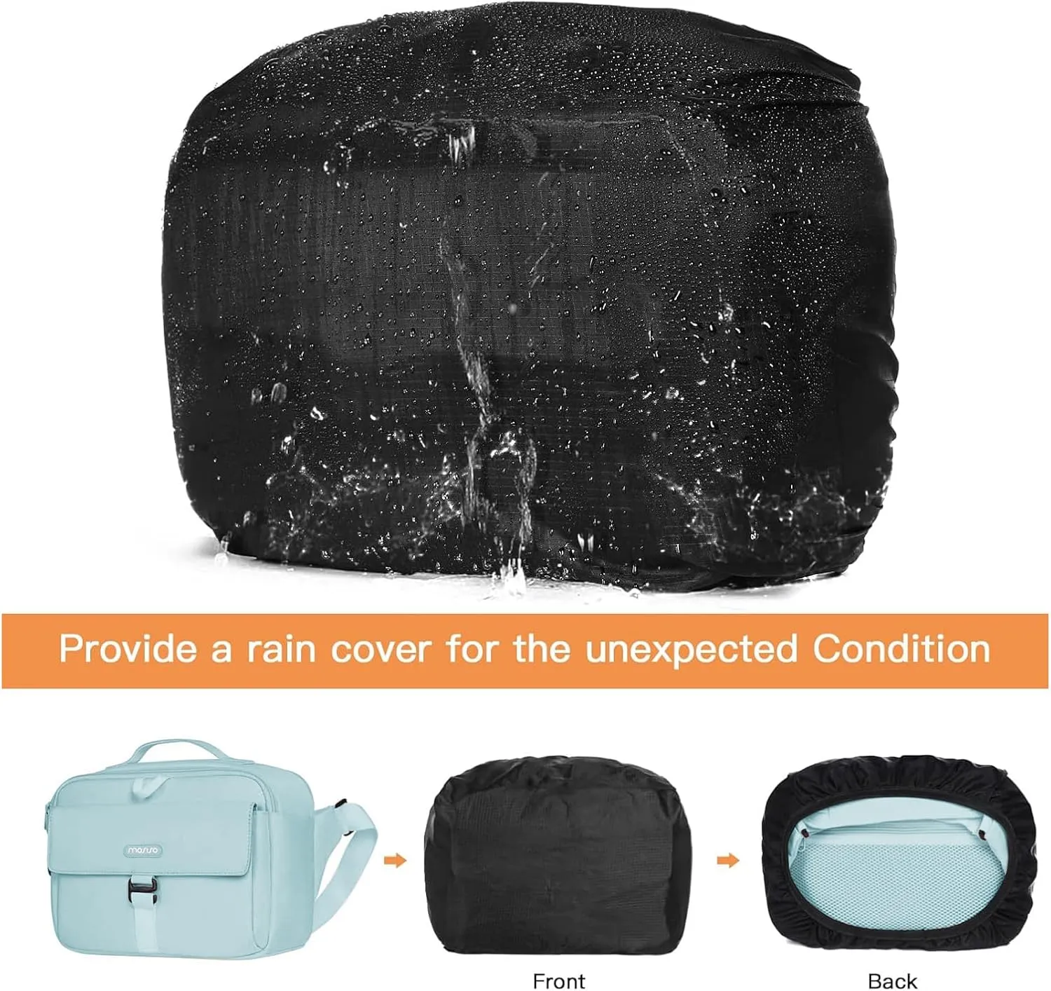MOSISO Camera Shoulder Bag Case Crossbody Sling Purse, DSLR/SLR/Mirrorless Compact Padded Photography Handbag with Rain Cover Compatible with Canon/Nikon/Sony Cameras and Lenses, Air Blue