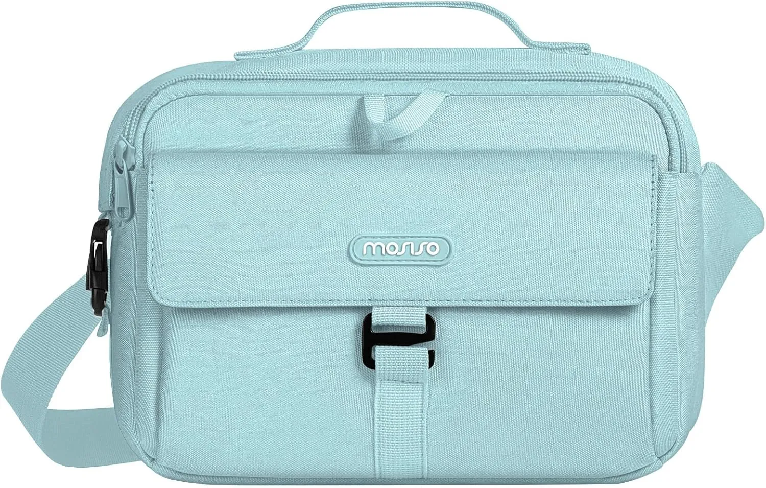 MOSISO Camera Shoulder Bag Case Crossbody Sling Purse, DSLR/SLR/Mirrorless Compact Padded Photography Handbag with Rain Cover Compatible with Canon/Nikon/Sony Cameras and Lenses, Air Blue