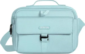 MOSISO Camera Shoulder Bag Case Crossbody Sling Purse, DSLR/SLR/Mirrorless Compact Padded Photography Handbag with Rain Cover Compatible with Canon/Nikon/Sony Cameras and Lenses, Air Blue