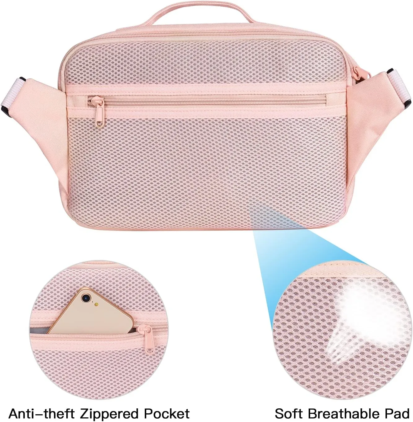 MOSISO Camera Shoulder Bag Case Crossbody Sling Purse, DSLR/SLR/Mirrorless Compact Padded Photography Handbag with Rain Cover Compatible with Canon/Nikon/Sony Cameras and Lenses, Pink