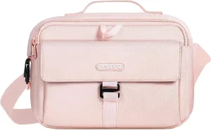 MOSISO Camera Shoulder Bag Case Crossbody Sling Purse, DSLR/SLR/Mirrorless Compact Padded Photography Handbag with Rain Cover Compatible with Canon/Nikon/Sony Cameras and Lenses, Pink
