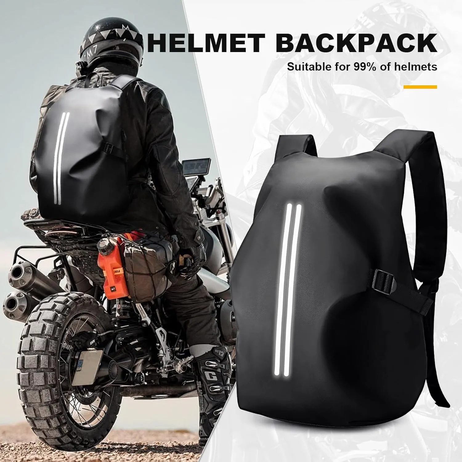 Motorcycle Backpack,Waterproof Helmet Backpack for Men,Motorcycle Accessories,Travel Backpack