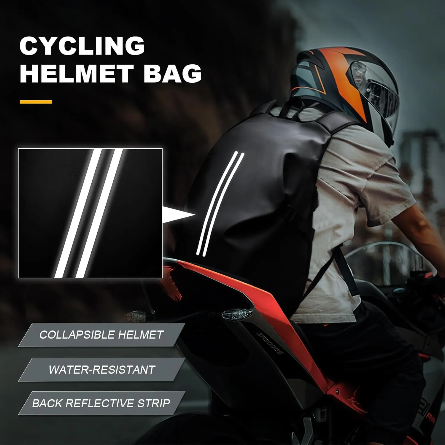 Motorcycle Backpack,Waterproof Helmet Backpack for Men,Motorcycle Accessories,Travel Backpack