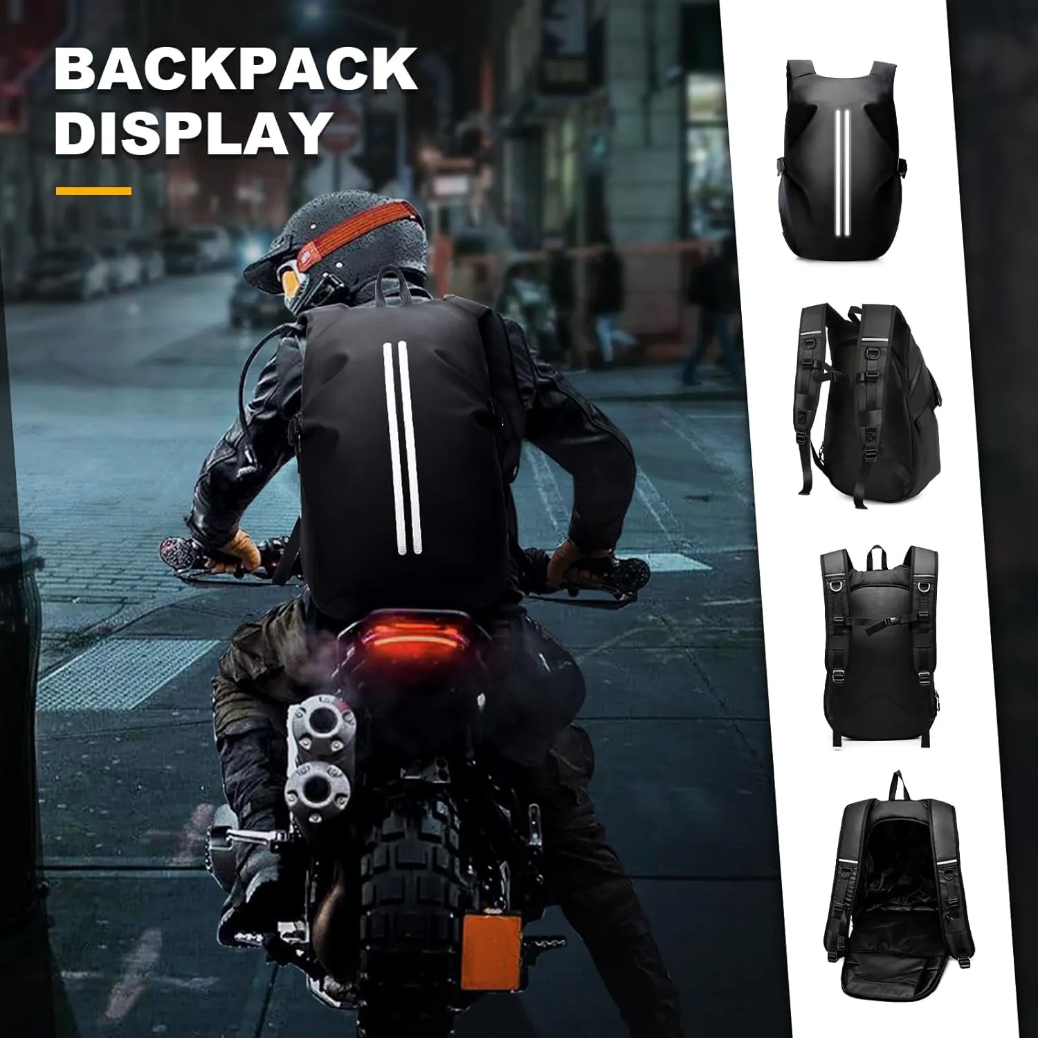 Motorcycle Backpack,Waterproof Helmet Backpack for Men,Motorcycle Accessories,Travel Backpack