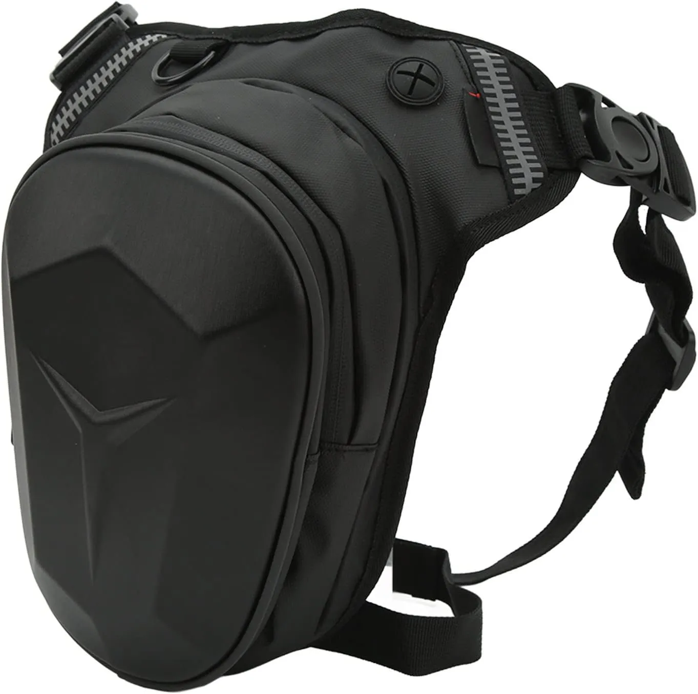 Motorcycle Leg Bag Waterproof Reflective Thigh Strip Impact Resistant for Fishing and Hiking (Unique Pattern)