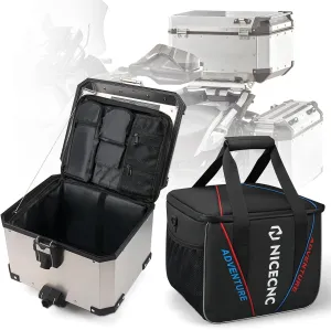 Motorcycle Luggage Inner Bag 21L, DIY Compartment, Motorcycle Top Case Pannier Inner Bag with Foot Pad, Compatible with BMW R1200GS R1250GS ADV LC 2004-2022 F850GS F750GS F700GS F800GS, 1PCS