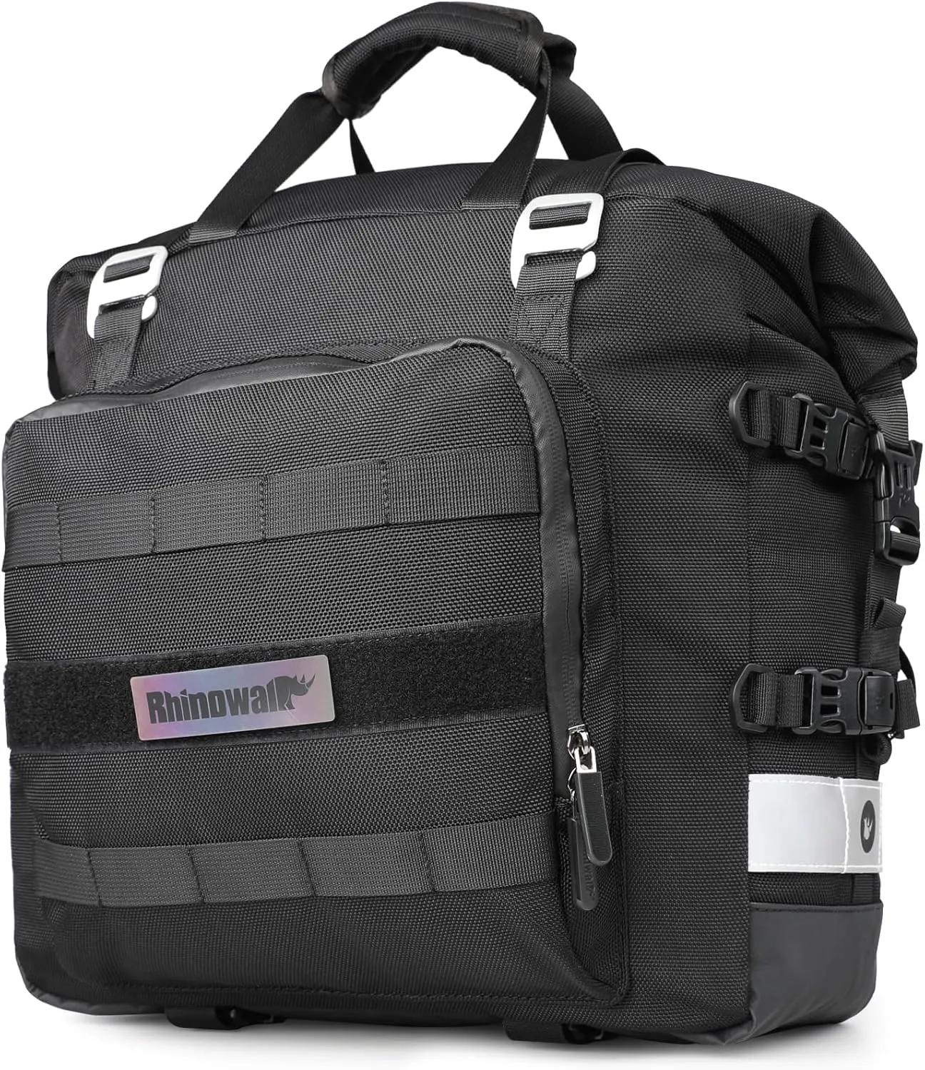 Motorcycle Saddlebags Waterproof 20-25L Motorcycle Side bag Quick Release Motorbike Hanging Bags Motorbike Accessories Black,1 pack