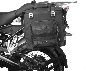 Motorcycle Saddlebags Waterproof 25-35L Motorcycle Side bag Quick Release Motorbike Hanging Bags Motorbike Accessories Black,1 pack
