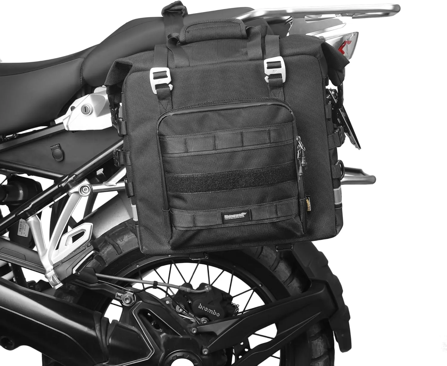 Motorcycle Saddlebags Waterproof 25-35L Motorcycle Side bag Quick Release Motorbike Hanging Bags Motorbike Accessories Black,1 pack