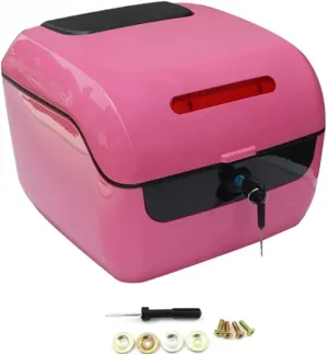 Motorcycle Tour Tail Box Trunk Luggage Top, Waterproof Helmet Bag, Motorcycle Accessories,Pink,33x33x24cm