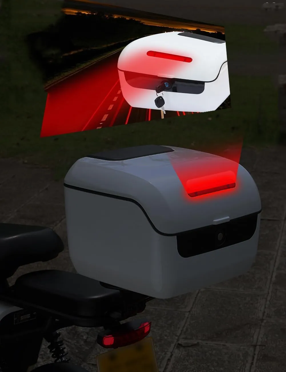 Motorcycle Tour Tail Box Trunk Luggage Top, Waterproof Helmet Bag, Motorcycle Accessories,Pink,33x33x24cm