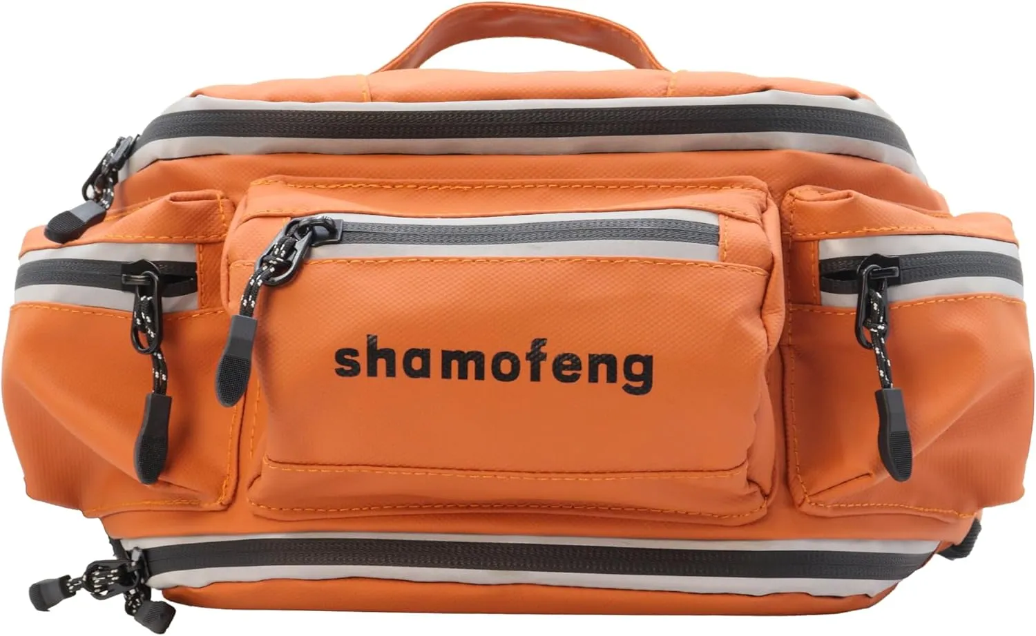 Motorcycle Waist Bag Fanny Pack and Cycling Glasses For Men Women Hip Bum Bag with Multi-Pockets Large Capacity Casual Bum Bag for Cycling Hiking Running, Orange