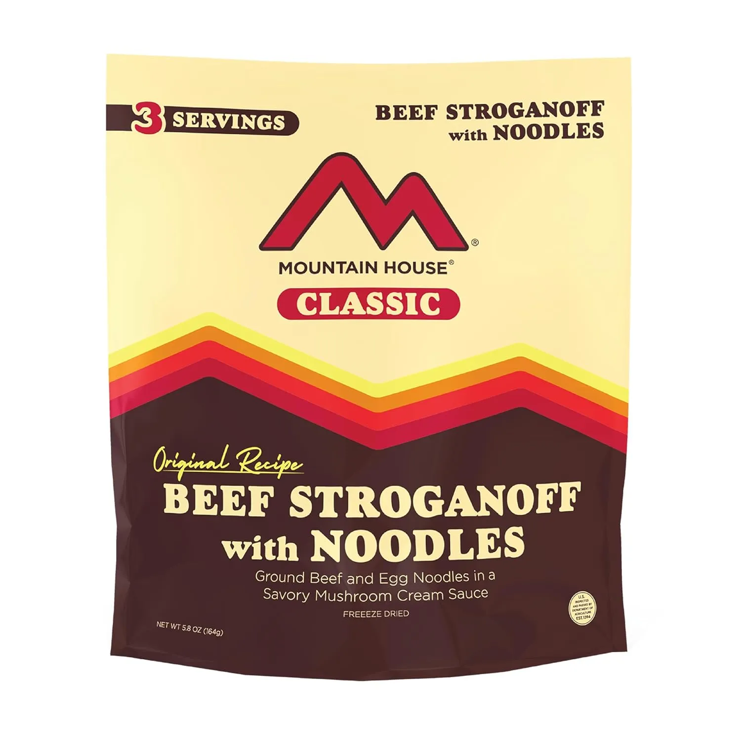 Mountain House Classic Beef Stroganoff with Noodles | Freeze Dried Backpacking & Camping Food | 4-Pack