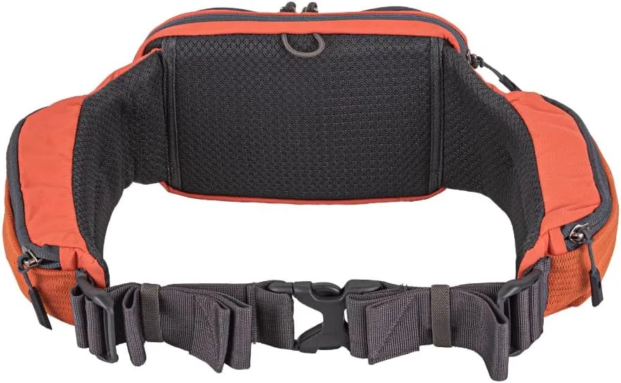 Mountainsmith Sprint Lumbar Waist Fanny Hip Pack, Running, Hiking, Travel, Dog-Walking, Outdoor Activities with 4 Zippered Pockets, Cinnamon Red