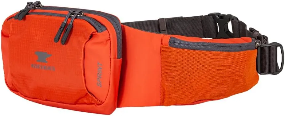 Mountainsmith Sprint Lumbar Waist Fanny Hip Pack, Running, Hiking, Travel, Dog-Walking, Outdoor Activities with 4 Zippered Pockets, Cinnamon Red