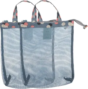 Multipurpose Mesh Bag Set Toiletry Travel Bag Handle Compact Sturdy for Women's