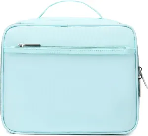 mygreen Travel Electronics Organizer, Waterproof Cable Organizer Bag for Electronic Accessories Triple Layer Large Shockproof Cable Storage Bag for Cord, Hard Disk, Power Bank, Tablet Aqua Sky
