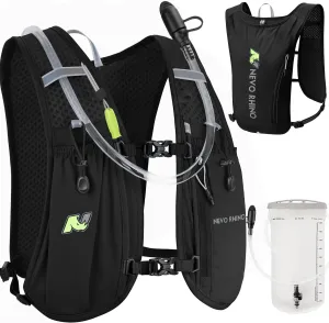 N NEVO RHINO Running Vest,Hydration Vest 5.5L with 1.5L Water Bladder,Lightweight Hydration Pack Water Backpack for Hiking Race