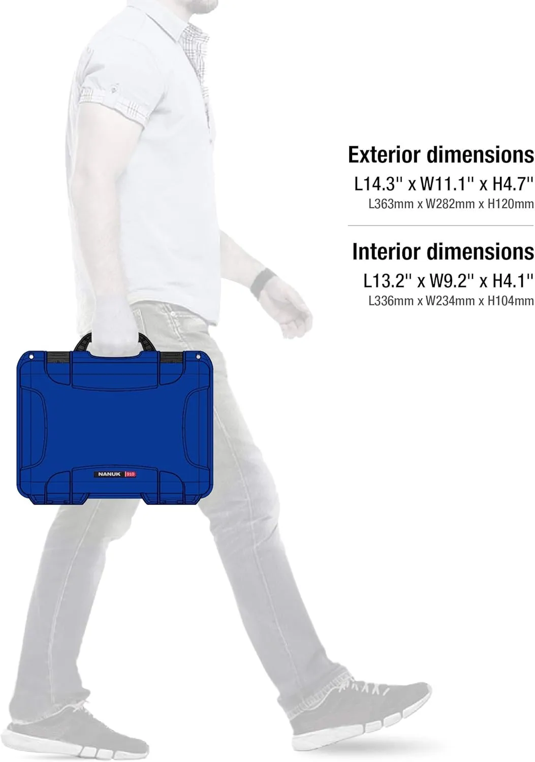 Nanuk 910 Waterproof Hard Case with Foam Insert - Blue (910-1008)