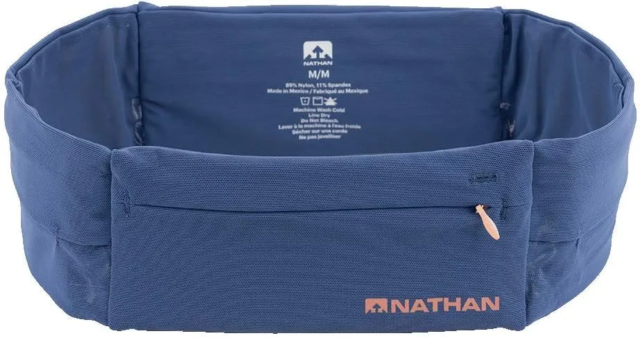 Nathan Running Belt – The Zipster Lite – Waist Pack with 2 Zippers. Bounce Free Pouch/Lightweight/Runners Fanny Pack. Fits All iPhones, Android, Samsung. for Men and Women.