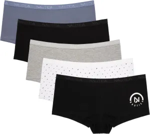 Nautica Women's Cotton Boyshort Underwear Set, 5-Pack