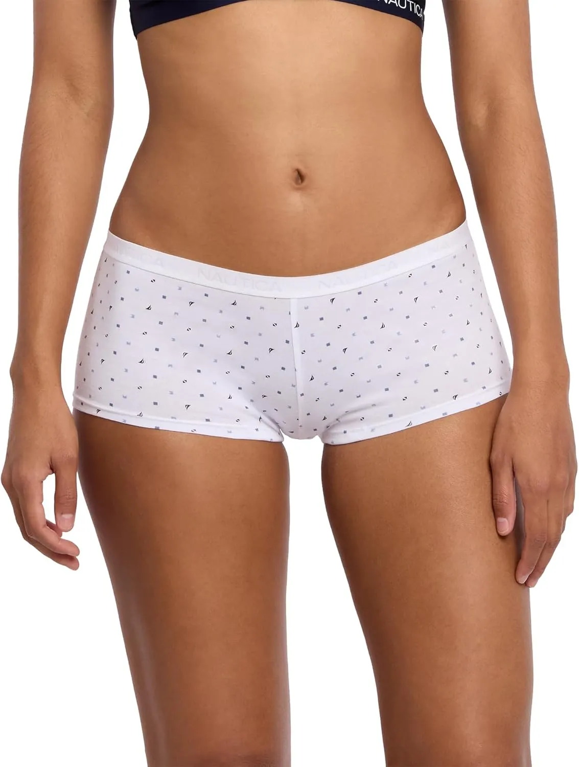 Nautica Women's Cotton Boyshort Underwear Set, 5-Pack