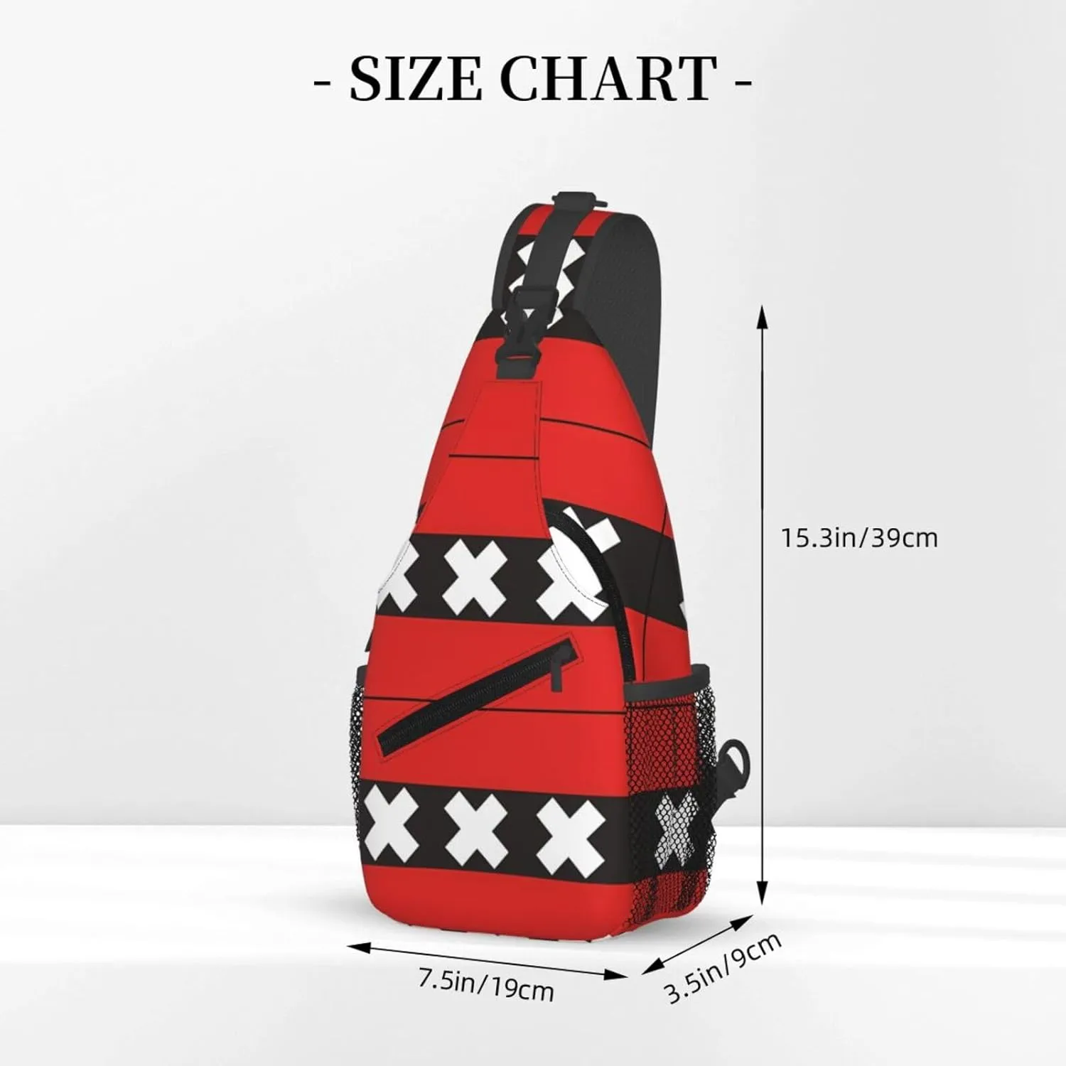 Netherlands Holland Flag Crossbody Bag Cross Chest Bag Adjustable Sling Backpack Sports Gym Shoulder Bags Travel Cycling Daypack Diagonally Casual Rucksack
