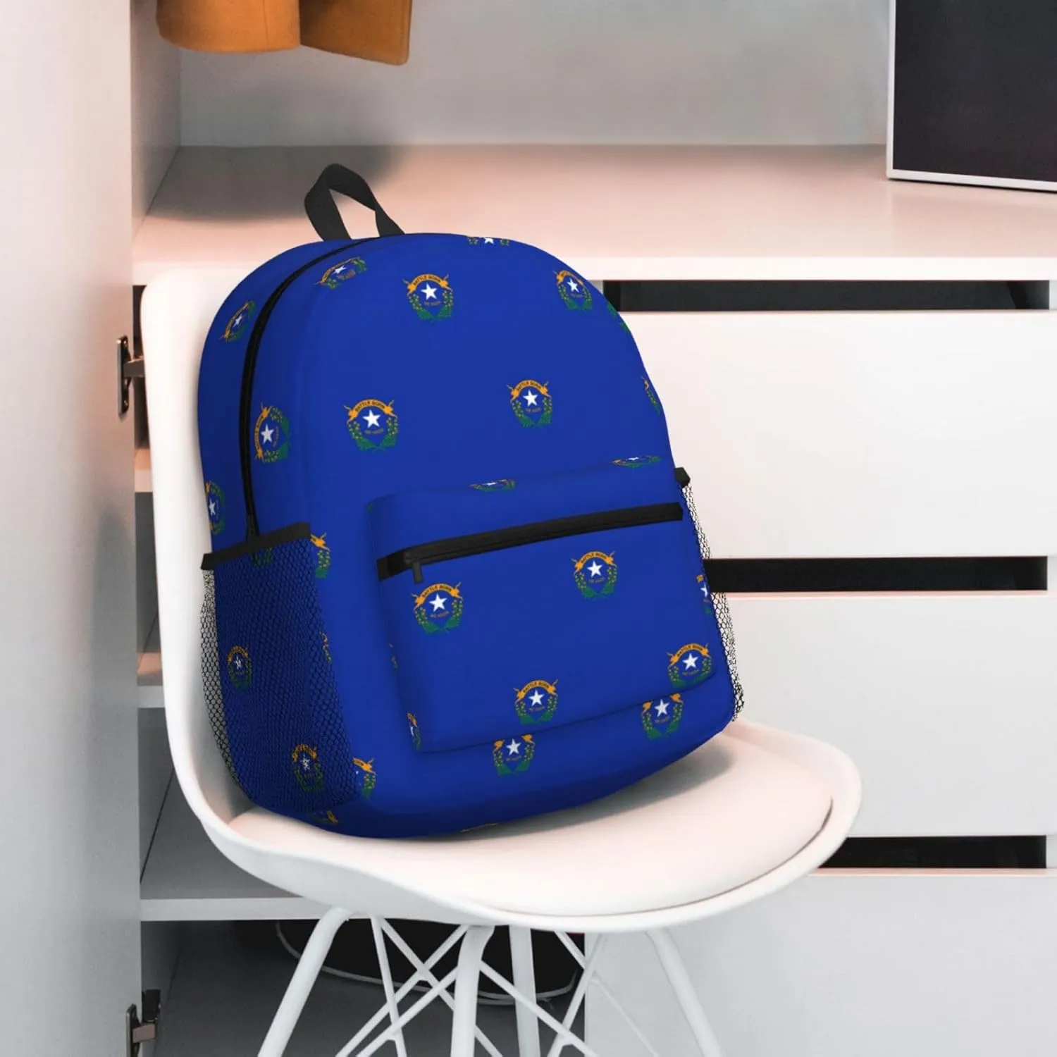 Nevada State Flag Fashion Backpack,Casual Daypack Backpacks For Men Women, Laptop Bag Travel Hiking Camping