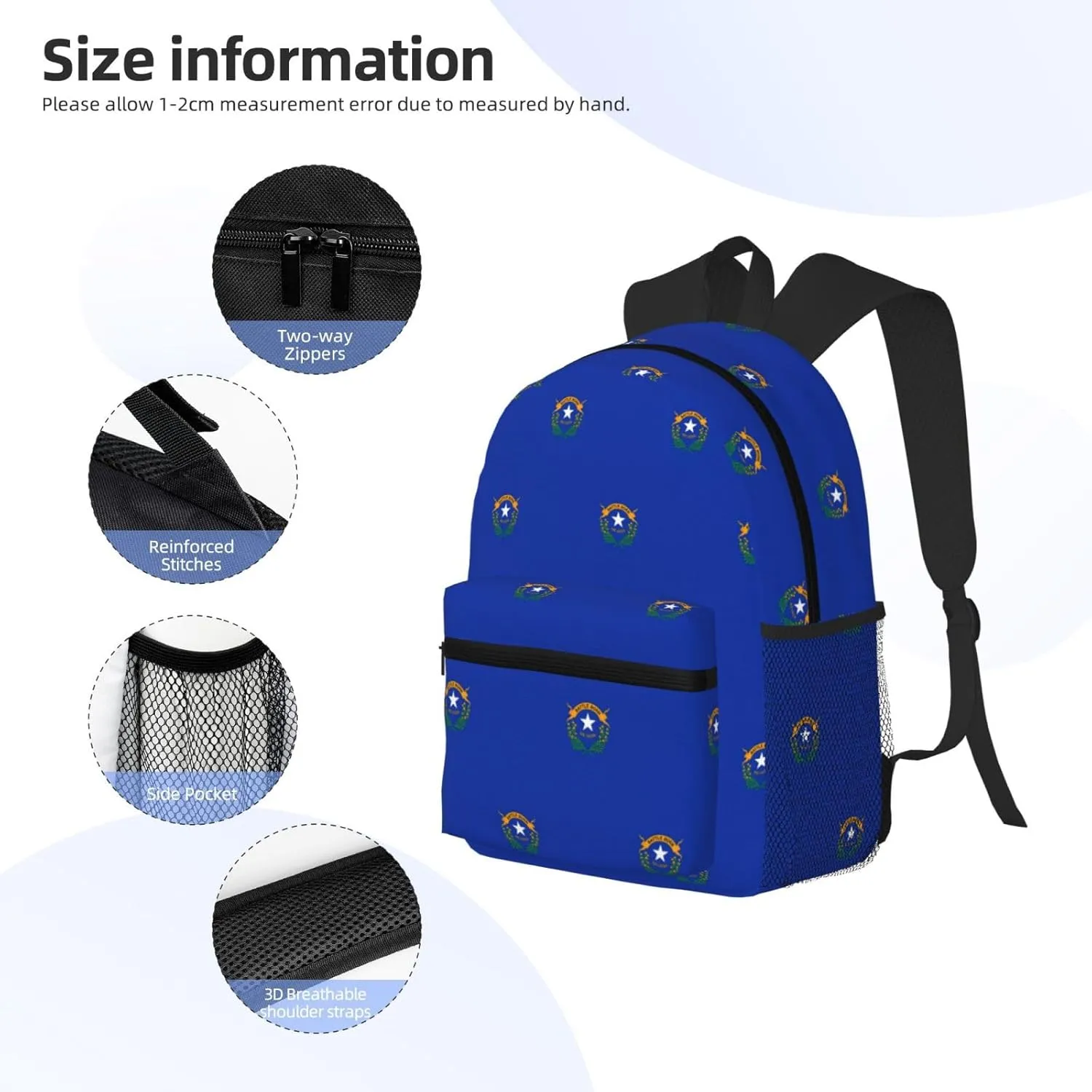 Nevada State Flag Fashion Backpack,Casual Daypack Backpacks For Men Women, Laptop Bag Travel Hiking Camping