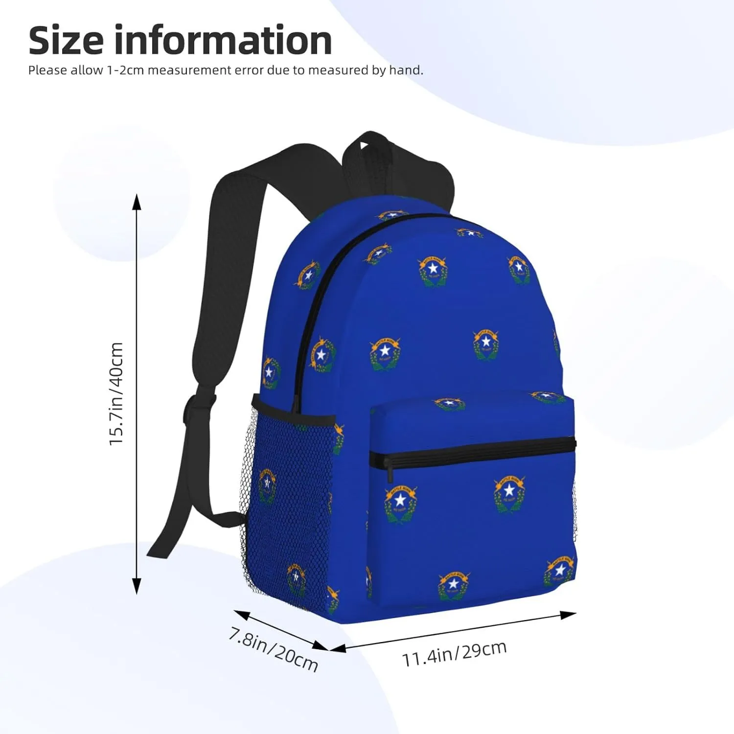 Nevada State Flag Fashion Backpack,Casual Daypack Backpacks For Men Women, Laptop Bag Travel Hiking Camping