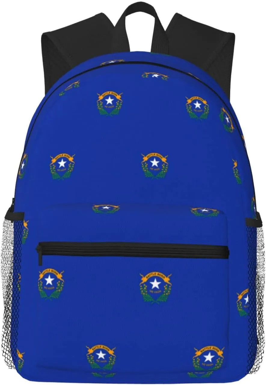 Nevada State Flag Fashion Backpack,Casual Daypack Backpacks For Men Women, Laptop Bag Travel Hiking Camping