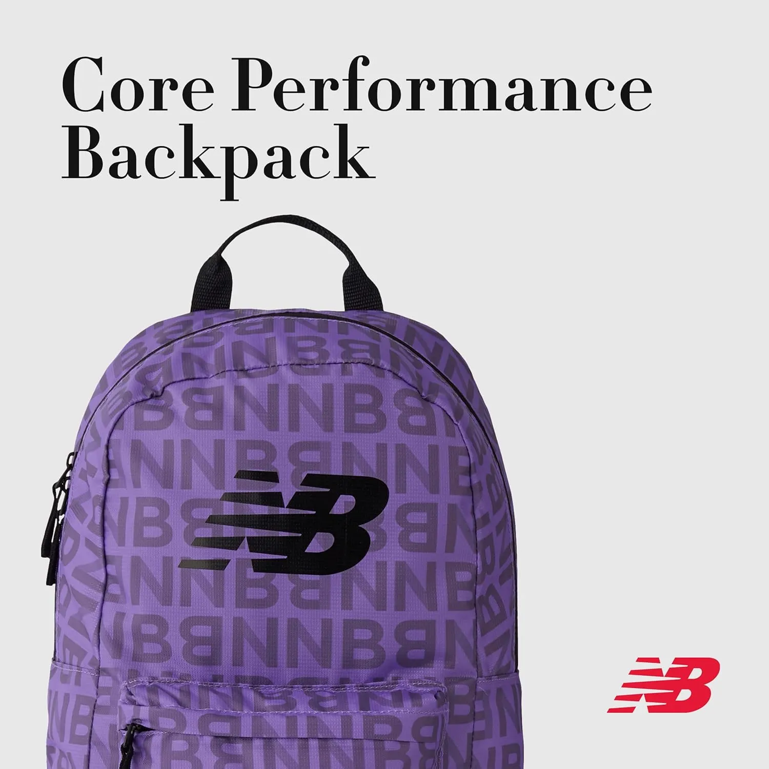New Balance Backpack, Daypack Small Travel Bag for Men and Women, Purple, 17 Inch