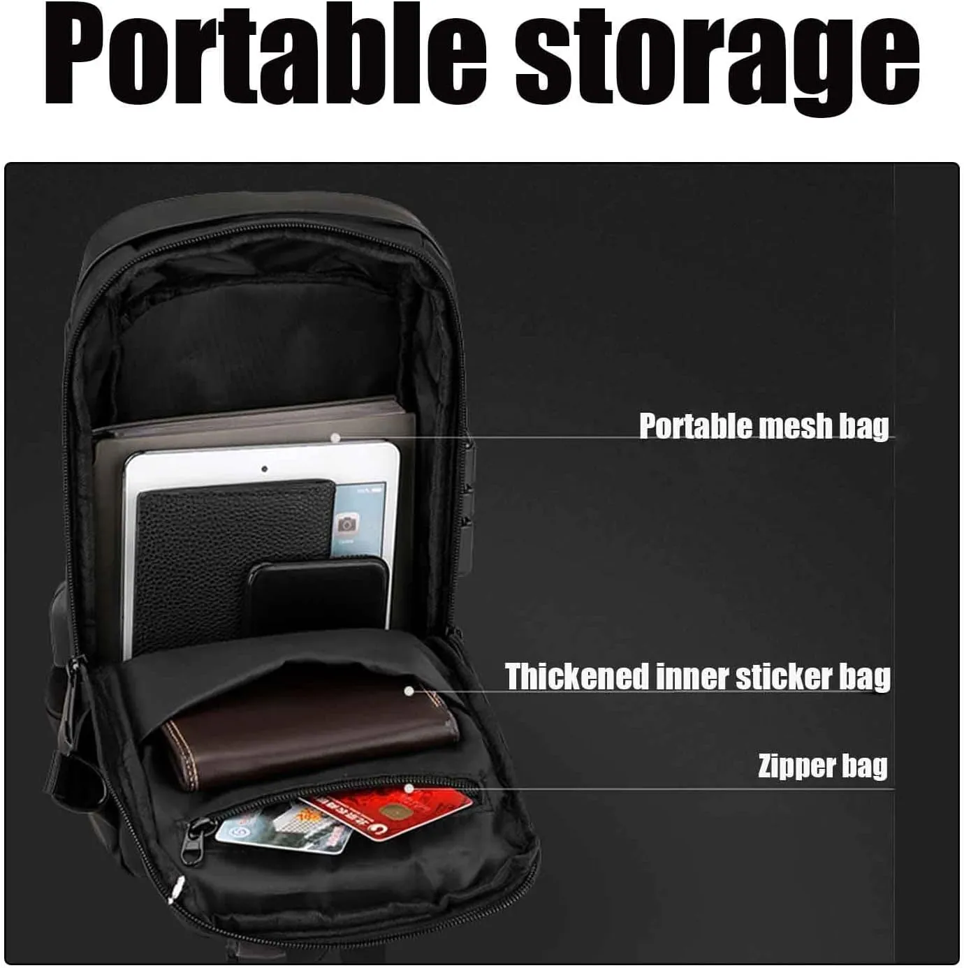 new carbon fiber streamline anti-theft sling bag, Waterproof Shoulder Backpack, Sports Crossbody Bag USB Charging Sport Sling (black)